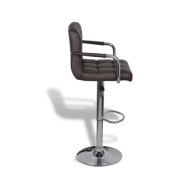 Tabourets de bar 2 pcs Marron Similicuir