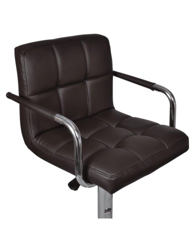 Tabourets de bar 2 pcs Marron Similicuir