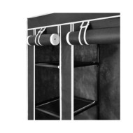 Armoire avec compartiments et tiges 45 x 150 x 176 cm Noir  