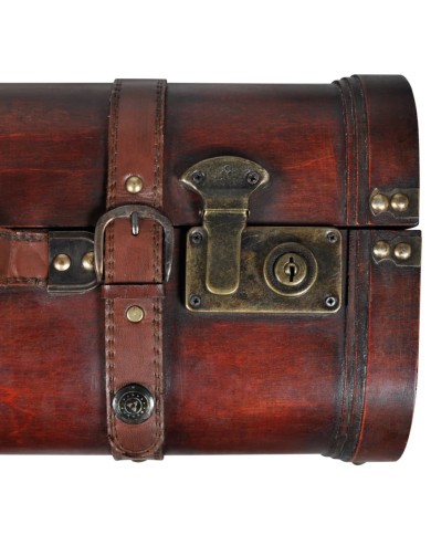 Coffre de rangement vintage Bois Marron 2 pcs 
