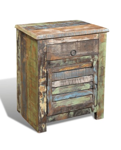 Table de coin avec 1 tiroir et 1 porte Bois de récupération 