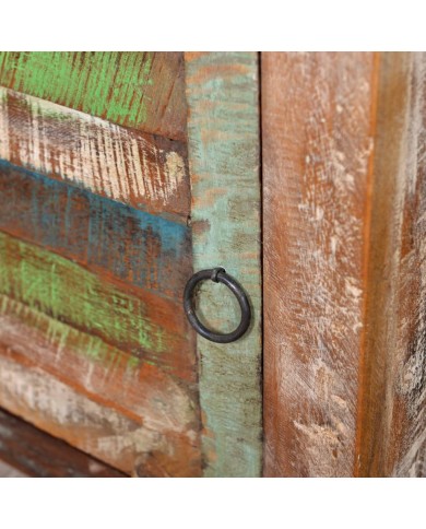 Table de coin avec 1 tiroir et 1 porte Bois de récupération 
