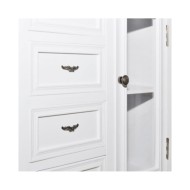 Armoire avec 5 tiroirs et 2 étagères Blanc