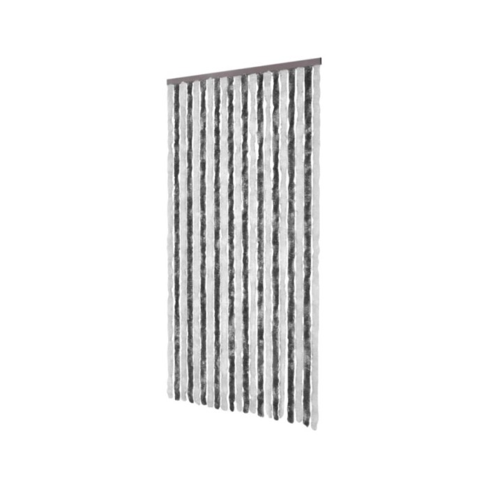 Moustiquaire Gris et blanc 100x220 cm Chenille 