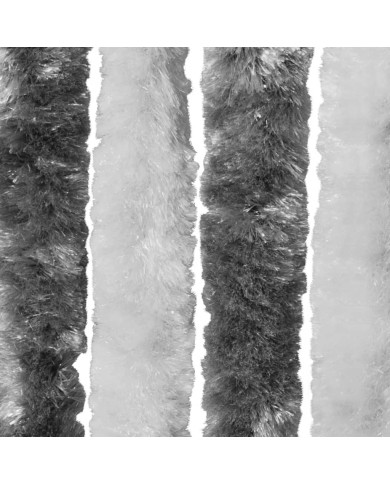 Moustiquaire Gris et blanc 100x220 cm Chenille 