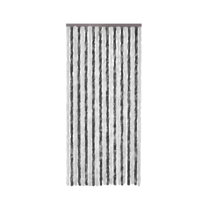 Moustiquaire Gris et blanc 100x220 cm Chenille 