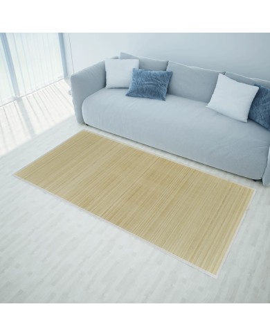 Tapis en bambou naturel à latte Rectangulaire 150 x 200 cm