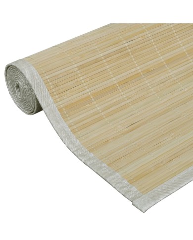 Tapis en bambou naturel à latte Rectangulaire 150 x 200 cm