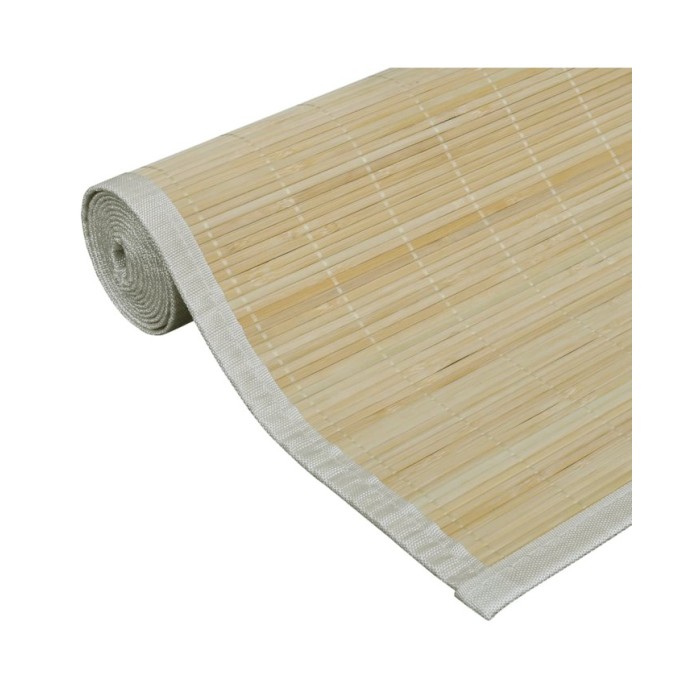 Tapis en bambou naturel à latte Rectangulaire 150 x 200 cm