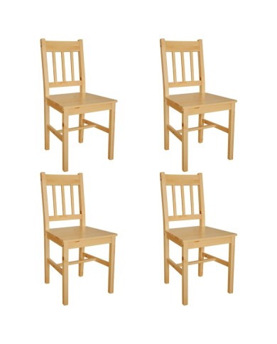 Chaises de salle à manger 4 pcs Bois de pin