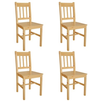 Chaises de salle à manger 4 pcs Bois de pin