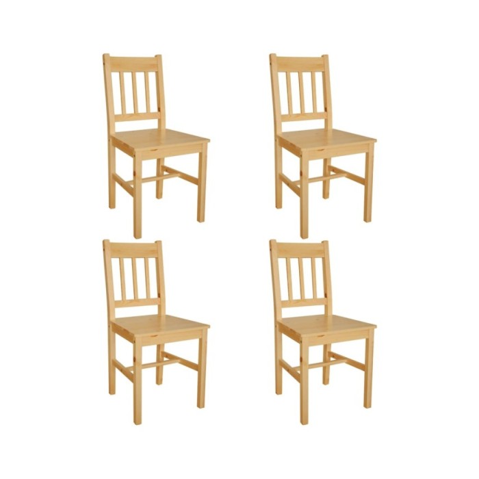 Chaises de salle à manger 4 pcs Bois de pin