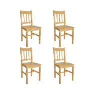 Chaises de salle à manger 4 pcs Bois de pin