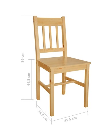 Chaises de salle à manger 4 pcs Bois de pin
