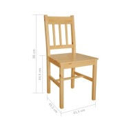 Chaises de salle à manger 4 pcs Bois de pin