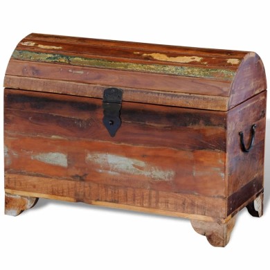 Coffre de rangement Bois de récupération massif 