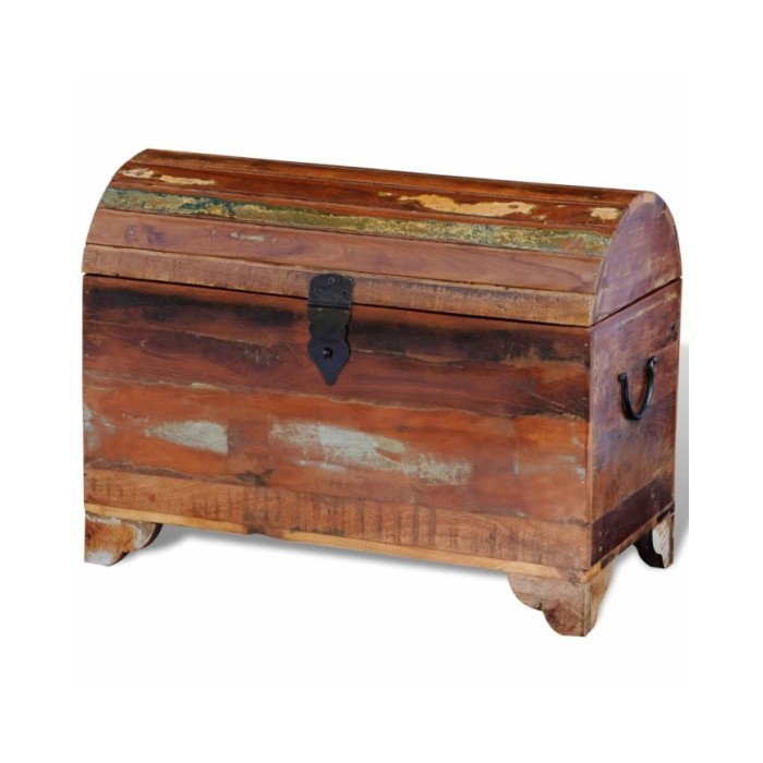 Coffre de rangement Bois de récupération massif 