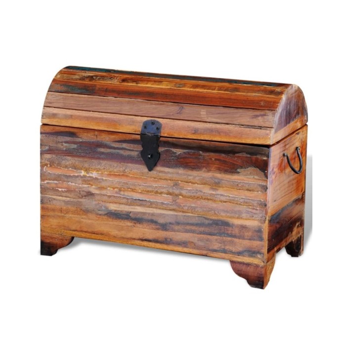 Coffre de rangement Bois de récupération massif 