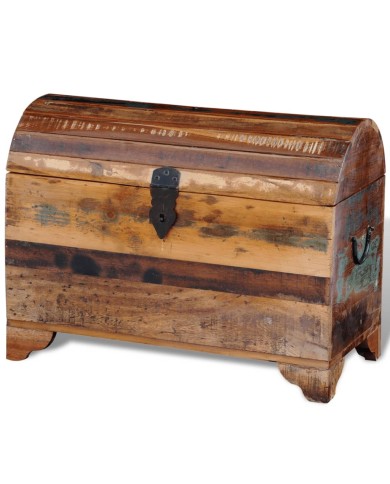 Coffre de rangement Bois de récupération massif 