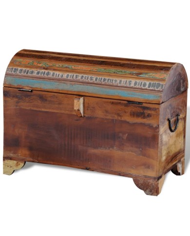 Coffre de rangement Bois de récupération massif 