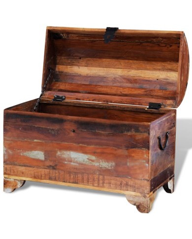 Coffre de rangement Bois de récupération massif 