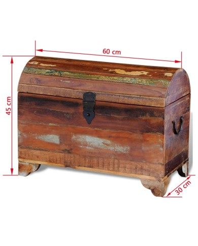Coffre de rangement Bois de récupération massif 