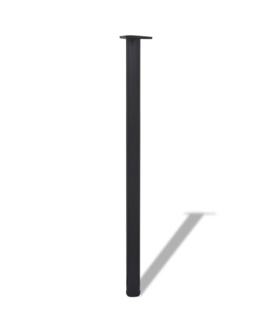 4 pieds de table réglables en hauteur Noir 1100 mm