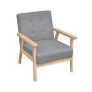 Fauteuil Gris clair Tissu