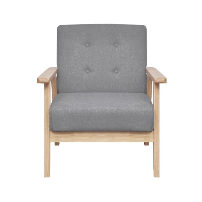 Fauteuil Gris clair Tissu