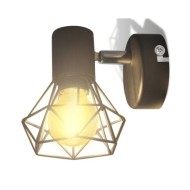 Applique murale 2 pcs Style industriel Noir avec ampoule LED