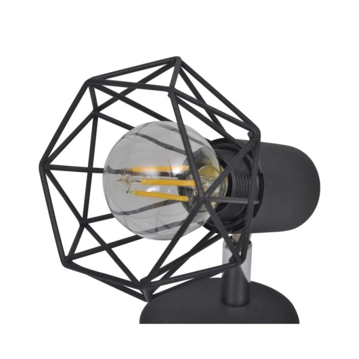 Applique murale 2 pcs Style industriel Noir avec ampoule LED
