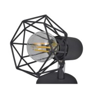 Applique murale 2 pcs Style industriel Noir avec ampoule LED
