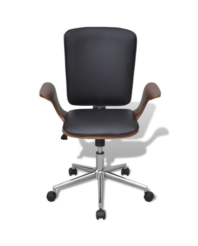 Chaises de salle à manger cantilever 2 pcs Noir Similicuir