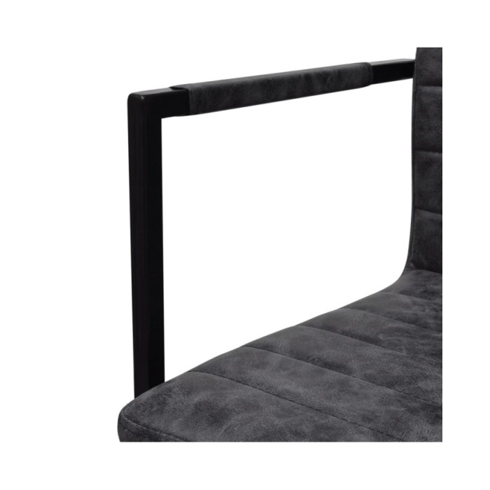 Chaises de salle à manger cantilever 2 pcs Noir Similicuir