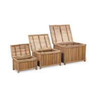 Boîte de rangement 3 pcs Bambou 