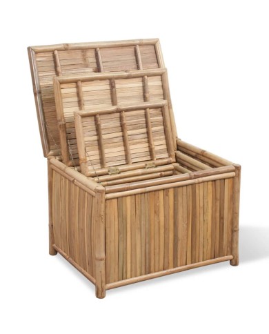 Boîte de rangement 3 pcs Bambou 