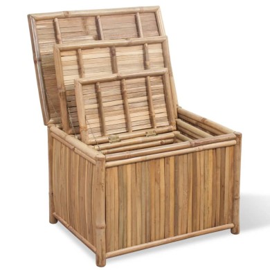Boîte de rangement 3 pcs Bambou 