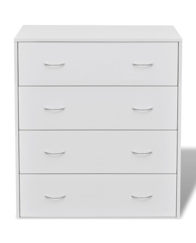 Buffet avec 4 tiroirs 60 x 30,5 x 71 cm Blanc 