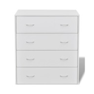 Buffet avec 4 tiroirs 60 x 30,5 x 71 cm Blanc 
