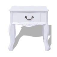 Table de chevet 2 pcs MDF Blanc