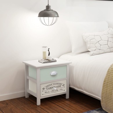 Table de chevet en style français 2 pcs Bois 