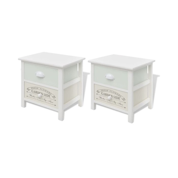 Table de chevet en style français 2 pcs Bois 