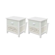 Table de chevet en style français 2 pcs Bois 