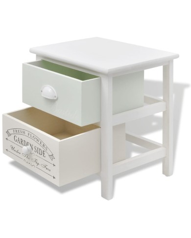 Table de chevet en style français 2 pcs Bois 