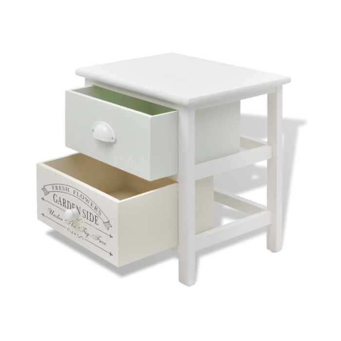 Table de chevet en style français 2 pcs Bois 