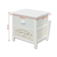 Table de chevet en style français 2 pcs Bois 