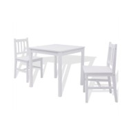 Ensemble de salle à manger trois pièces Pinède Blanc