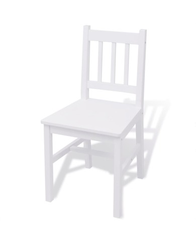 Ensemble de salle à manger trois pièces Pinède Blanc