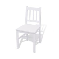 Ensemble de salle à manger trois pièces Pinède Blanc