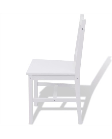 Ensemble de salle à manger trois pièces Pinède Blanc